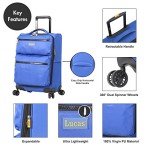 Lucas 20" Expandable Ultra Lightweight Carry-On Suitcase