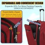 Pianeta 3-Piece Softside Luggage Set - Red