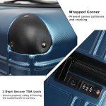 Lightweight Blue 4-Piece Hardshell Luggage Set