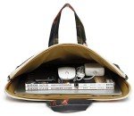 DACHEE Waterproof Black Peony Laptop Messenger Bag