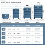 Lightweight Blue 4-Piece Hardshell Luggage Set
