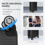 LUMINATERY 4-Piece Lightweight Hardshell Luggage Set