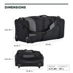 Travelers Club 32-Inch Expandable Rolling Duffel Bag