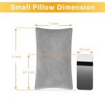2 Pack Mini Memory Foam Travel Pillows (Grey)
