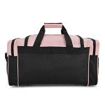 Pink 21" Sports Duffle Bag with Adjustable Strap