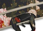 DACHEE Waterproof Black Peony Laptop Messenger Bag