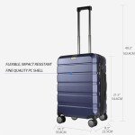 KROSER 20-Inch Expandable Carry-On Luggage with USB Port