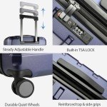 KROSER 20-Inch Expandable Carry-On Luggage with USB Port