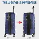 KROSER 20-Inch Expandable Carry-On Luggage with USB Port