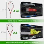 MATEIN Tennis Bag for 6 Rackets & Gear