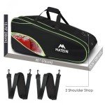 MATEIN Tennis Bag for 6 Rackets & Gear