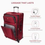 SwissGear Sion Expandable Burgundy Checked Luggage 29-Inch