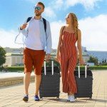 24-Inch Black Hard Shell Rolling Suitcase