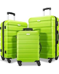 Light Green 3-Piece Hard Shell Luggage Set