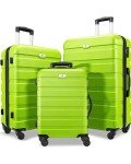 Light Green 3-Piece Hard Shell Luggage Set