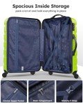 Light Green 3-Piece Hard Shell Luggage Set