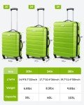 Light Green 3-Piece Hard Shell Luggage Set