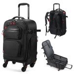 Water-Resistant Rolling Backpack with Extra Wheels