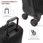 Water-Resistant Rolling Backpack with Extra Wheels