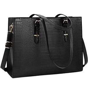 Waterproof Leather Laptop Tote Bag for Women