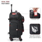 Water-Resistant Rolling Backpack with Extra Wheels