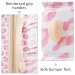 Merax 3-Piece Leopard Hardside Luggage Set