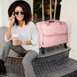 Arcoyard Women's Rolling Briefcase with Spinner Wheels