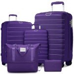 LARVENDER 5-Piece Expandable Hardside Luggage Set