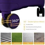 LARVENDER 5-Piece Expandable Hardside Luggage Set