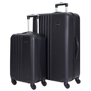 Travelers Club Cosmo Black 2-Piece Spinner Set