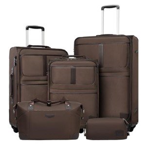 Coolife 5-Piece Expandable Luggage Set with Spinner