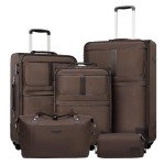 Coolife 5-Piece Expandable Luggage Set with Spinner