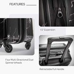 American Tourister Moonlight Black Marble Luggage Set