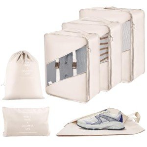 YEEYAA 6-Piece Packing Cube Set for Travel
