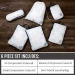 Extra Large 6-Piece Compression Packing Cube Set