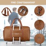 Wogarl 3PCS Faux Leather Travel Weekender Set