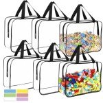 6 Pack Waterproof Toy Storage Bags with Labels