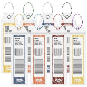 8 Pack Zip Seal Cruise Luggage Tag Holders