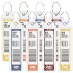 8 Pack Zip Seal Cruise Luggage Tag Holders
