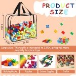 6 Pack Waterproof Toy Storage Bags with Labels