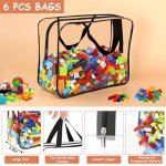 6 Pack Waterproof Toy Storage Bags with Labels