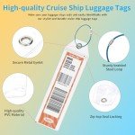 8 Pack Zip Seal Cruise Luggage Tag Holders