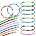 Multicolor Nylon Coated Keychain Ring – 18 Pack