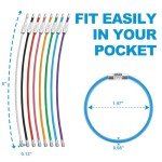 Multicolor Nylon Coated Keychain Ring – 18 Pack