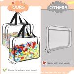 6 Pack Waterproof Toy Storage Bags with Labels