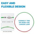 Multicolor Nylon Coated Keychain Ring – 18 Pack