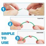 Multicolor Nylon Coated Keychain Ring – 18 Pack