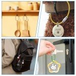 Multicolor Nylon Coated Keychain Ring – 18 Pack