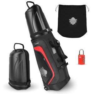 Wheeled Golf Travel Bag with Hard Case & Lock