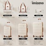 Beige 2-Piece Hardside Luggage Set with Spinner Wheels